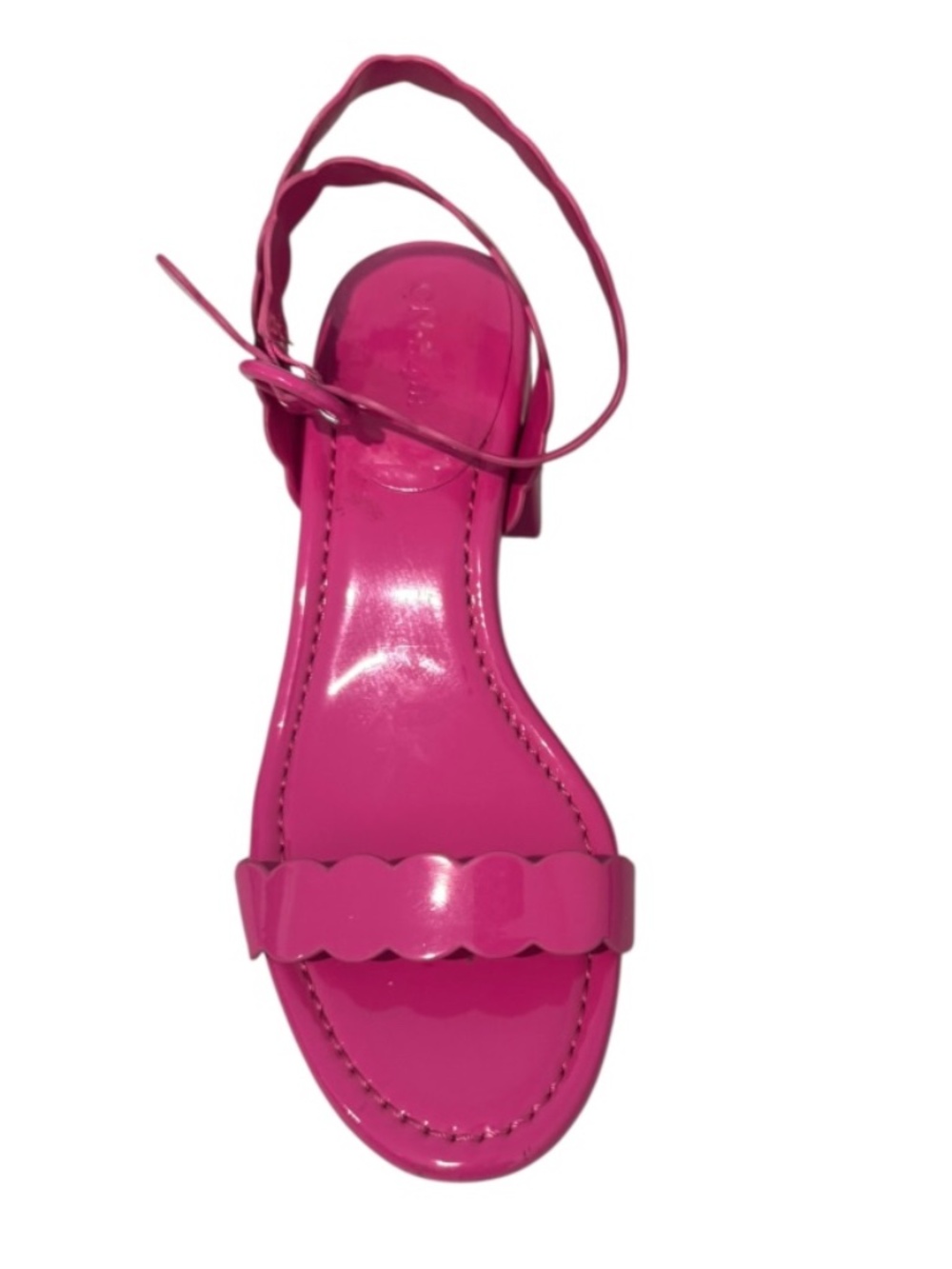 On 34th Women's Pathina Scalloped Block Heel Sandals, Fuchsia Size 7 - NWB - Picture 2 of 4
